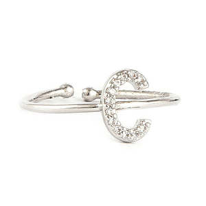 Bague alphabet pour femme - Argent - Argent - Product Image 1