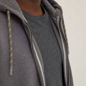 Sudadera con Capucha Extra Grande para Hombre, de Algodón y Felpa, Cálida, Suave, Holgada, Estilo Urbano, con Cierre Completo, Logotipo Personalizado, OEM, ODM, Marca Privada - Product Image 4