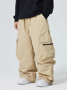 Pantalones de Esquí Unisex Impermeables y Cortavientos, Aislados con Lana, Estilo Cargo para Snowboard, Transpirables, con Cierre de Botones, Tallas Grandes, para Nieve al Aire Libre - Product Image 5