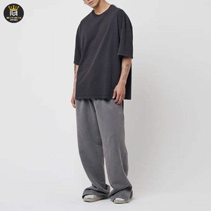Impression personnalisée de pantalons évasés lourds pantalons évasés en polaire pour hommes pantalons évasés vintage délavés à l'acide - Product Image 3