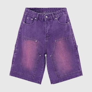 Pantalones Cortos Holgados para Hombre, Estilo Urbano, Personalizables con Logotipo, Transpirables, Vintage, Desgastados, Lavados al Ácido, Color Sólido - Product Image 2