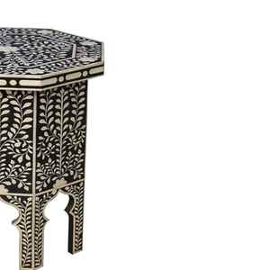 Última decoración del hogar hecho a mano tambor hueso incrustaciones cama taburete lateral Mesa miel peine diseño nuevo lanzamiento para sala de estar - Product Image 4