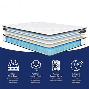 Chất lượng giấc ngủ cao cuộn lên Túi mùa xuân Vua Kích thước nữ hoàng Kích thước nệm Topper mùa xuân giường nệm - Product Image 5