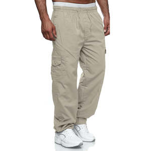 Pantalon léger décontracté pour hommes avec fermeture éclair Pakistan fabriqué à bas prix couleur unie haute qualité 100% polyester - Product Image 2
