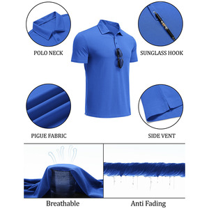 Polo transpirable para hombre, camisetas polo de verano para mujer, secado rápido, 45% de algodón, 55% poliéster, camisetas polo originales de talla grande para hombre - Product Image 5