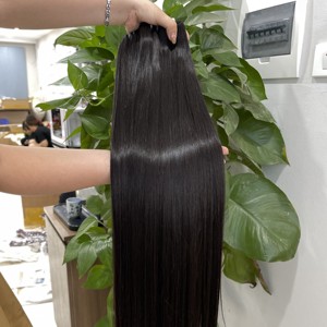 VENTE EN GROS BONE DROITE SUPER DOUBLE NATUREL NOIR VIERGE CRU DONATEUR UNIQUE EXTENSIONS DE CHEVEUX HUMAINS VIETNAMIENS - Product Image 6