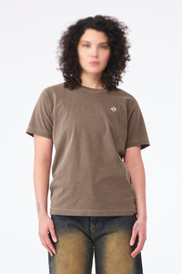 Camiseta Unisex de Cuello Redondo, Algodón Jersey Color Taupe, Manga Corta, Tejido Suave, Básica para Uso Diario, para Fabricación de Ropa al por Mayor - Product Image 2