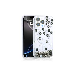 Coque arrière transparente antichoc de luxe avec paillettes, en silicone liquide souple pour iPhone 16 Pro et pour téléphones mobiles iPhone Plus - Product Image 1