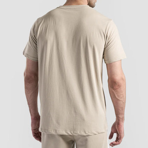 Top qualité t-shirt vêtements pour hommes 100% coton O cou à manches courtes t-shirt taille régulière panneau conception couleur t-shirt hommes - Product Image 2