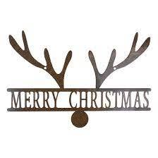 Espíritu Festivo Navideño para tu Hogar con Arte Mural de Reno Metálico Saltando, Patina Negra y Dorada, Listo para Colgar, Uso en Interiores - Product Image 3