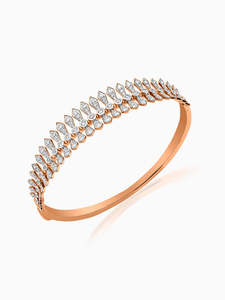Pulsera de tenis de lujo con diamantes redondos cultivados en laboratorio, oro rosa de 14 quilates, DEF VVS VS, 14 gramos, joyería fina hecha a mano, proveedor - Product Image 2