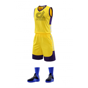 Conjunto de Uniforme de Baloncesto Reversible para Jóvenes, Directo de Fábrica, Duradero, Talla XS, Amarillo Dorado, Transpirable, Diseño Liso - Product Image 3