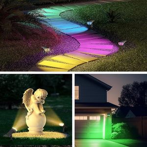 Consciot Set di 6 Luci Solari da Parete per Esterni Impermeabili, Faretti Cambia Colore per Halloween con 7 Modalità, Illuminazione Bianco Caldo - Product Image 2