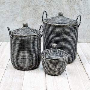 Vietnamese Cheap Price Wholesale Big Order Storage Bin Seagrass Storage <b>Basket</b> Boxes and Bins - Product Image 1