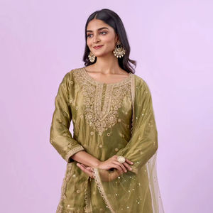 Conjunto de Salwar Bordado de Diseñador para Mujer, Traje Tradicional Indio para Fiestas y Bodas, Vestido Étnico con Dupatta, Venta al Por Mayor - Product Image 1