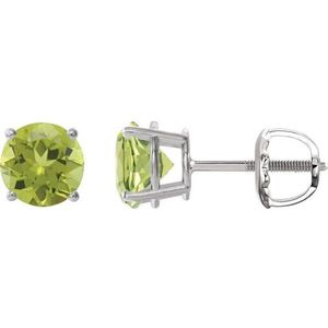 14K Gold 4-Prong Lightweight <b>Stud</b> Earrings Trendy Design Featuring Garnet Amethyst Diamond Sapphire <b>Emerald</b> Zircon Gold Gold - Product Image 1