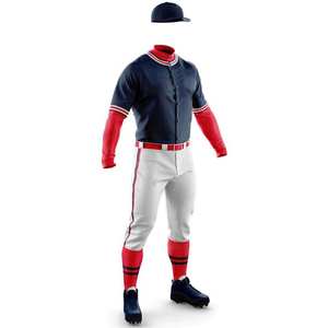 Personalizable 100% poliéster béisbol Jersey transpirable sólido patrón equipo deportes uniforme conjunto - Product Image 6