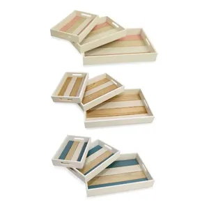 Lowest price wooden tray <b>kitchen</b> <b>accessories</b> handmade bamboo wood trays for food & drinks display - Product Image 5