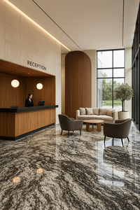 Dalles de granit poli blanc titane de qualité supérieure, design moderne, taille personnalisée, pour cuisine, salle de bain, sol, villa, salle à manger, hôtel - Product Image 4