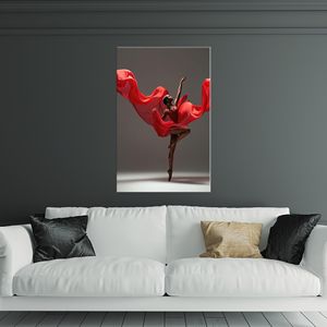 Impression sur toile de femme africaine élégante : Art graphique vibrant, toile encadrée - Product Image 1