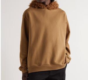Sweat à capuche unisexe à capuche en fourrure personnalisé sans cordon de serrage, pull à capuche avec poche kangourou pour hommes et femmes - Product Image 2