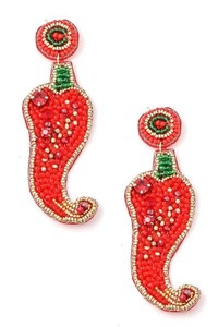 Clásico Unisex Sombrero Chili Pepper Huggie Pendientes con perla Diamante para bodas Aniversario Fiestas Número Forma/Patrón - Product Image 3