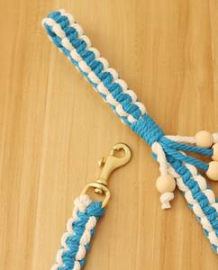 Handmade Macrame Cat <b>Leash</b>, Boho Cotton <b>Rope</b> Pet Lead - Product Image 1