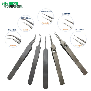 Ensemble de pinces à épiler pour extensions de cils en acier inoxydable de qualité supérieure certifiées CE ISO avec options de personnalisation de l'emballage et de la taille - Product Image 3