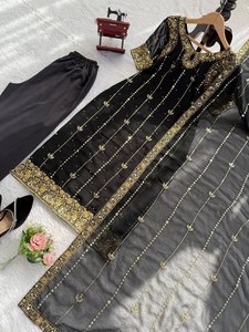 Recién llegado, conjunto de pantalón Kurti de 3 piezas con Dupatta de diseñador y tela cómoda, Ideal para fiestas y funciones de moda étnica - Product Image 5