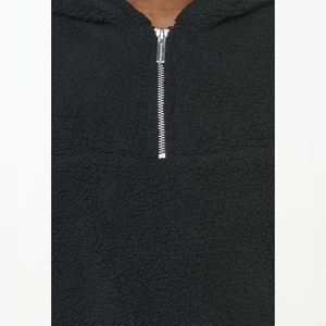 Wholesale Warm <b>Sherpa</b> Fleece Zip up Pullover Quarter Zip Fluffy Fuzzy Sweatshirt Thick Heavy Pullover <b>Sherpa</b> <b>Hoodie</b> with Pockets - Product Image 5