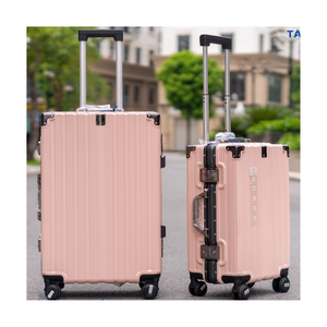 Carry On <b>Suitcases</b> 6008 Pc Aluminum Frame Fashion Luggage Set Aluminium Trolley Travel <b>Suitcase</b> Normal Latch Lock 3Pcs Set - Product Image 1