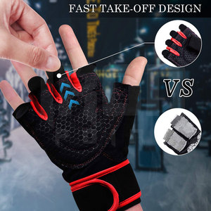Gants de fitness Gants d'haltérophilie en cuir sans doigts avec protection du poignet pour l'entraînement en salle de sport - Product Image 3