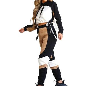 Fall Winter Fashion Two Piece <b>Set</b> <b>for</b> <b>Women</b> Crop Top Hoodie Velour 2 Piece Sweat suits <b>Sets</b> Blank <b>Women</b> <b>Set</b> 2026 - Product Image 4