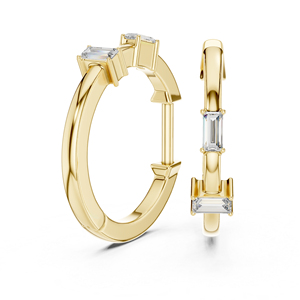 Boucles d'oreilles pendantes en or rose 14 carats avec diamants de laboratoire taille bug-cut |   Vêtements de soirée |   Nouveau diamant cultivé - Product Image 6