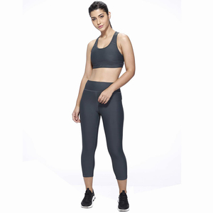 Conjunto de yoga para mujer, 2 piezas, talla grande, logotipo personalizado, ropa de gimnasio sin costuras, conjunto de yoga para mujer, transpirable, secado rápido - Product Image 1