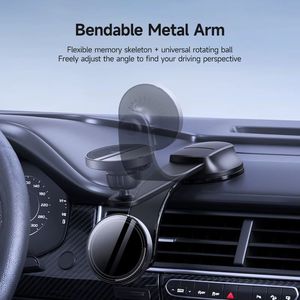 Supporto per cruscotto regolabile universale magnetico per auto supporto a ventosa supporto magnetico flessibile per cellulare compatibile con tutti - Product Image 6