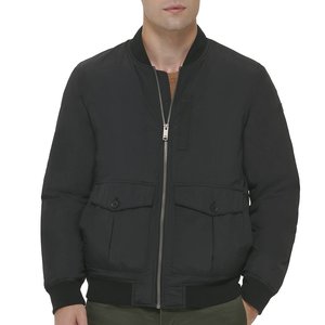 Chaquetas de bombardero negras OEM para hombre, superventas, talla grande, peso ligero, nailon, estilo callejero, transpirable, invierno, logotipo personalizado, tela de lona - Product Image 2