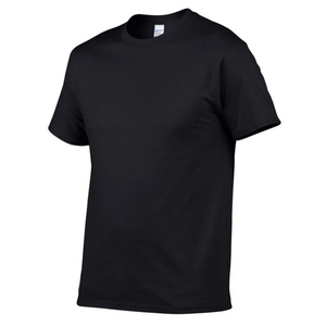 T-shirt simple uni 100% coton pour homme, coupe ample, décontracté, manches courtes, personnalisable, en vente à prix réduit. - Product Image 2
