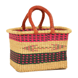 กระเป๋าถือคลัทช์โบลก้าผ้าอาฟางข้าวทำด้วยมือสีชมพูน่ารักจากผู้ผลิตในเวียดนาม - Product Image 4