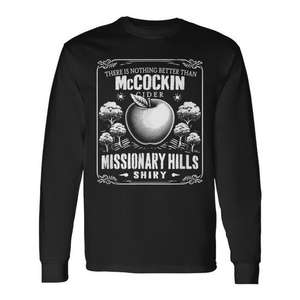 T-shirt à manches longues avec motif Mccockin Cider, humoristique et décalqué pour adultes, produit promotionnel - Product Image 1