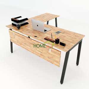 Bureau d'écriture en forme de L Aton Concept HBAT017 160x150, assemblage requis, style design contemporain pour bureau ou chambre à coucher - Product Image 1