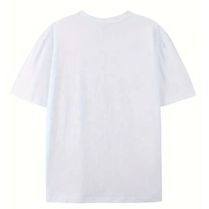 T-shirt blanc à manches courtes pour homme avec imprimé cartoon, style streetwear, col rond, coupe classique, jersey de coton - Product Image 2