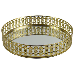 Bandeja de Servicio de Diseño Multimaterial, Decoración del Hogar, Decoración para Fiestas, Bodas y Festividades, Bandeja de Metal Sólido - Product Image 2