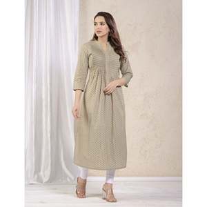 Kurti vert imprimé Butti, vêtement traditionnel régional - Product Image 5