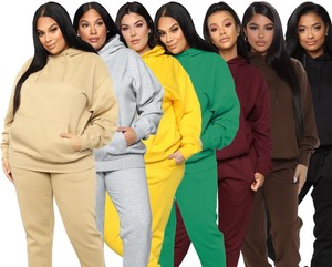 Survêtement de jogging à la mode Streetwear décontracté pour femme Survêtements en polaire de haute qualité Vêtements de sport à la mode pour femme - Product Image 1