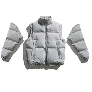 Chaqueta de Plumón para Hombre, Diseño Personalizado OEM, Venta al por Mayor, Alta Calidad, Acolchada, con Mangas Desmontables - Product Image 2