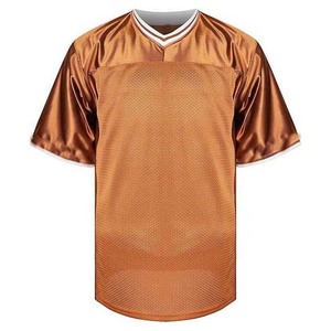 Nueva llegada OEM diseño personalizado nombre del equipo fútbol americano Jersey camisetas Tops 100% poliéster cuello en V sublimación impresión adulto - Product Image 2