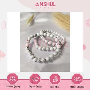 Pulseras de Cuentas Facetadas de Howlite Hechas a Mano en India, Diseño Elegante, Más Vendidas, para Regalo de Aniversario y Compromiso - Product Image 3