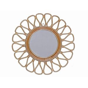 Produits chauds faits à la main antique en osier tissé à la main en rotin miroirs muraux décoratifs Vintage rond en bois paille miroirs muraux - Product Image 3