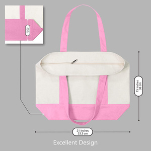 Premium Quality Personalized Striped Canvas Cotton <b>Tote</b> <b>Bag</b> Create Your Own Daily Use Reusable Shopping <b>Bag</b> with Custom Logo - Product Image 5